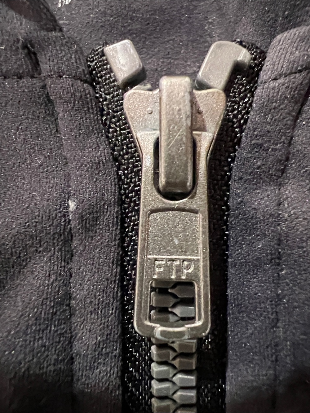 FTP brand Cropped Tie-Dye Zip Hoodie - Black/Grey - Picture 6 of 7